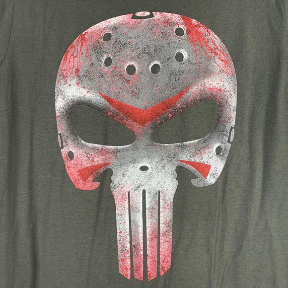 Tee Villain tshirt The Punisher Friday the 13th Jason mashup unisex medium - Picture 3 of 5